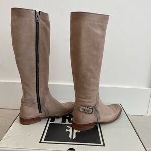 Women's boots in beautiful fawn/taupe color-brand new in box